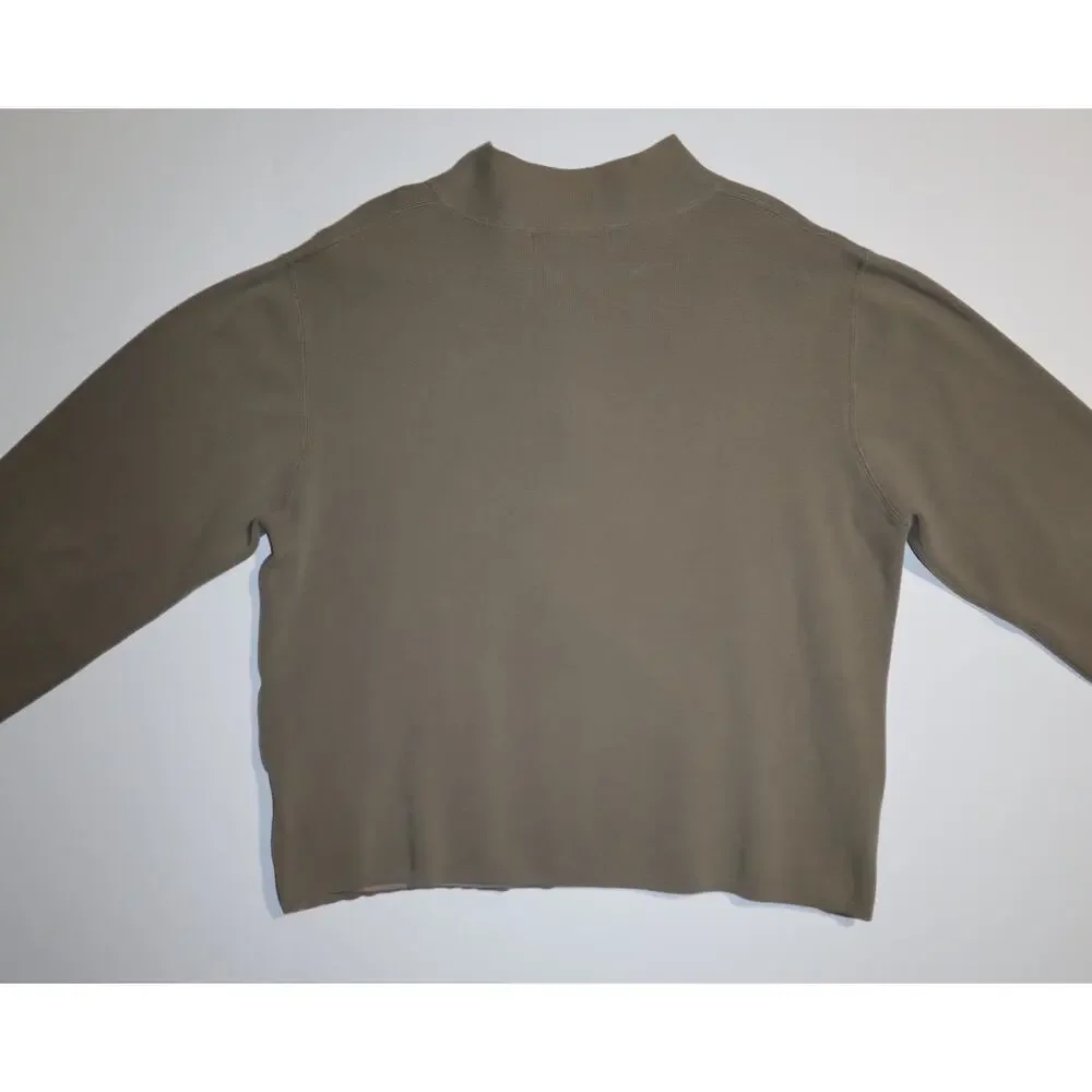 Vintage Pocket Banana Republic Men's Waffle Quarter‎ Zip Pullover, Tan, Size XL
